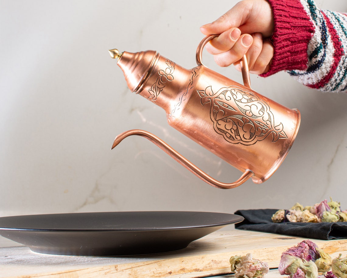 copper olive oil bottle