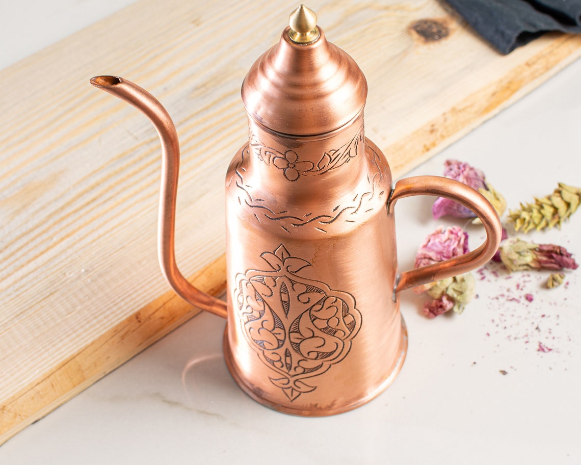 copper olive oil bottle