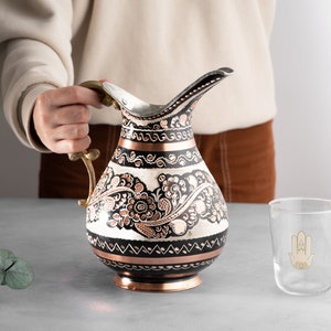Copper Jug,Handmade Copper Water Pitcher,Copper Pitcher,Copper Vase,Vintage Copper,Copper Watering Can,Moscow Mule,Pitcher Jug,Flower Vase