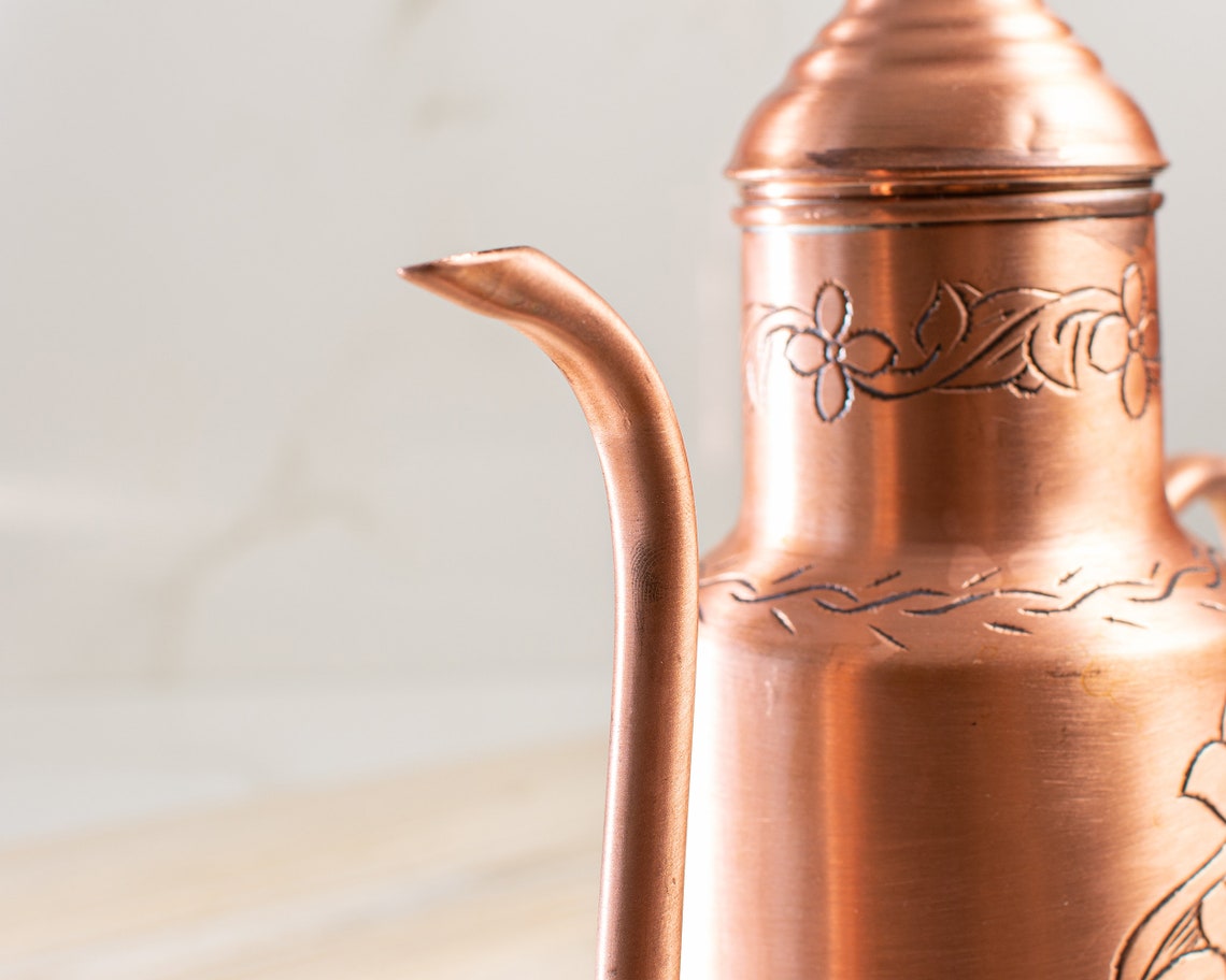 copper olive oil bottle