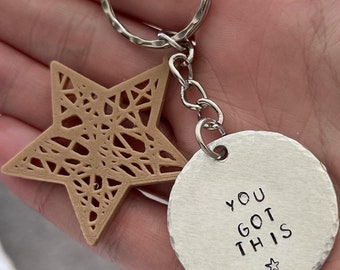 You Got This! Stamped Aluminium Keyring