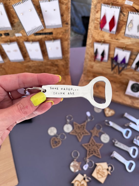 Funny/Humorous Stamped Aluminium Bottle opener Keyring