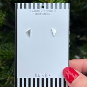 Sterling Silver Triangle Studs