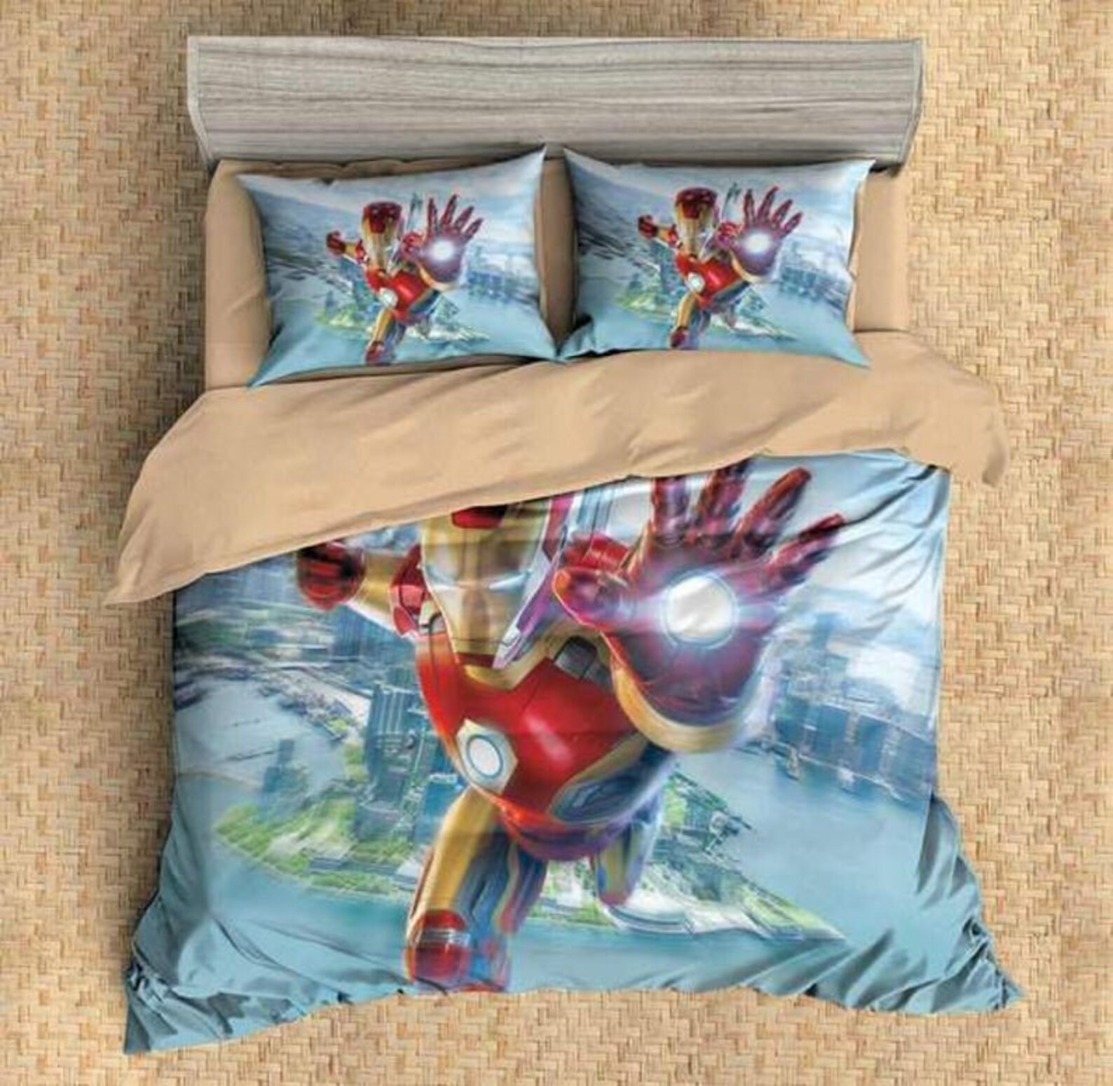 Iron Man Bedding Sets Marvel Comics Duvet Cover Set Bedding Etsy