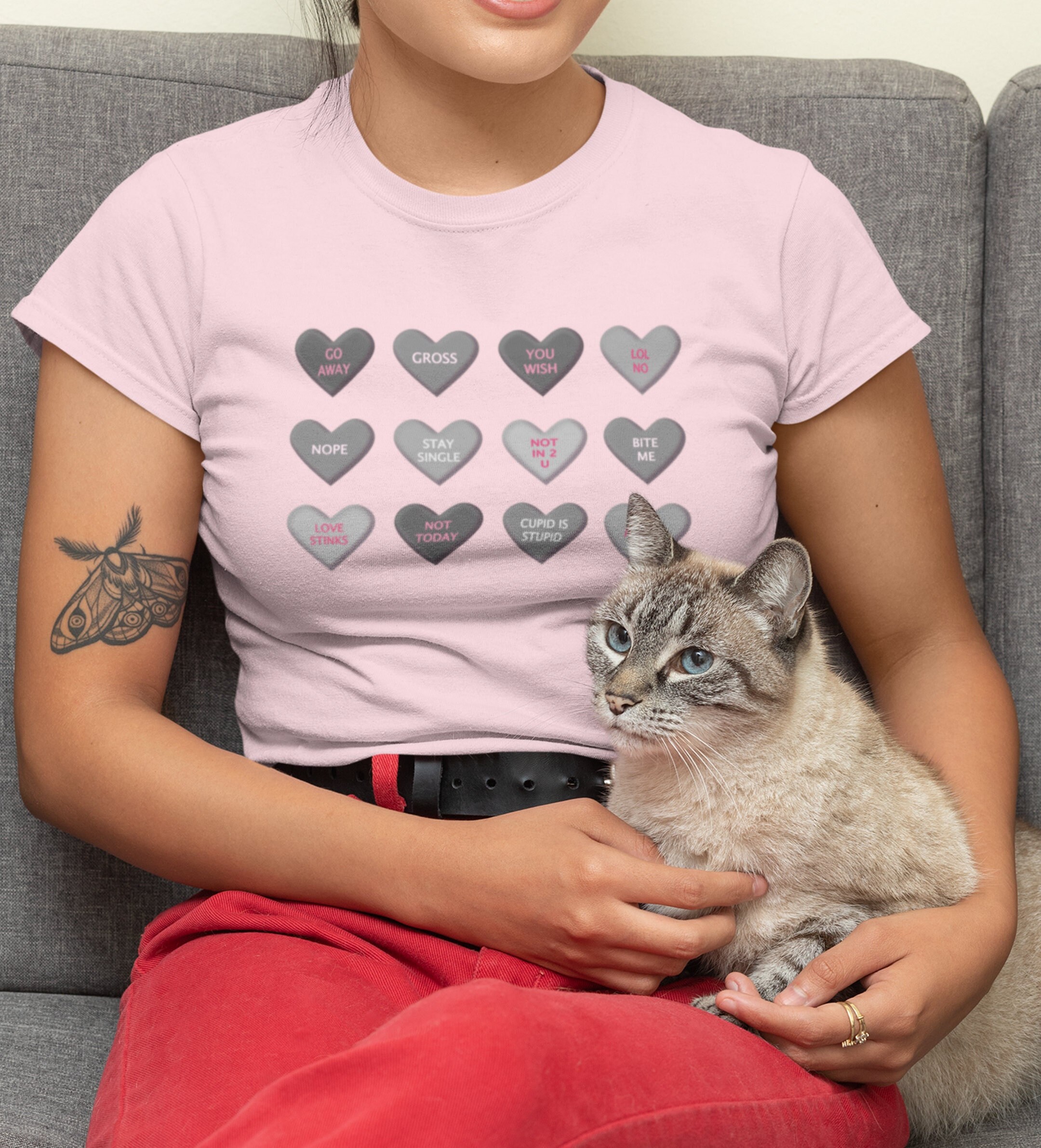 Valentine's Day Mean Hearts T-shirt 100 