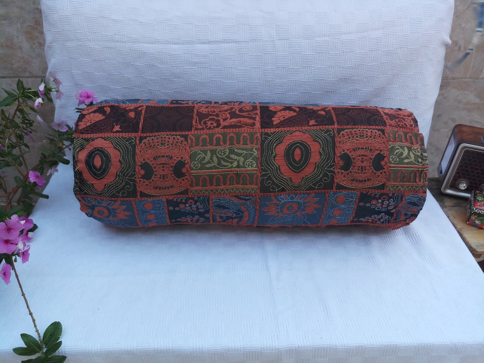 Cylinder PillowOttoman Fabric PillowDecorative Pillow Etsy