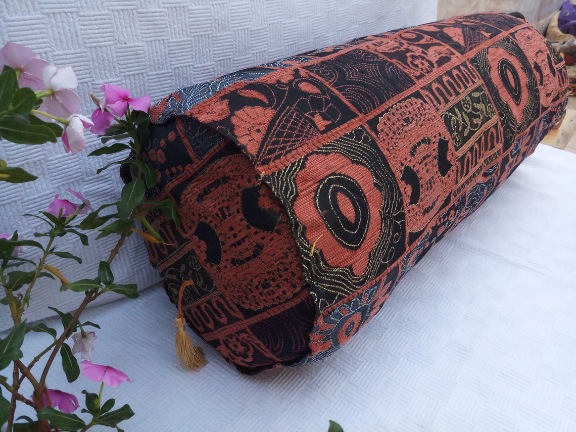 Cylinder PillowOttoman Fabric PillowDecorative Pillow Etsy