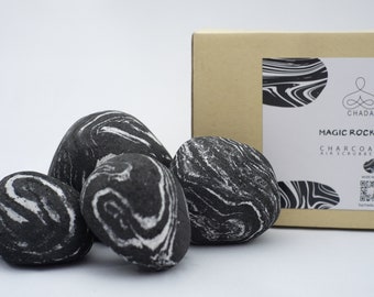 Chada Magic Rocks; No Chemicals,100% Activated Tropical Charcoal, Fragrance-Free Deodorizer, Natural Room Odor Eliminator,Absorb Smoke Smell