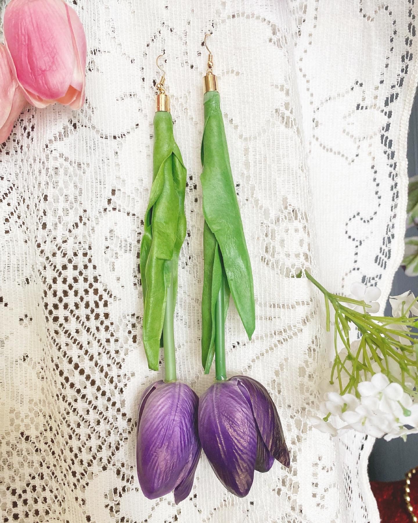 Tulip Earrings Etsy