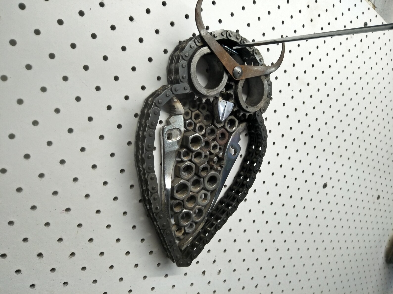 Metal Owl Wall Art Garden Art Etsy