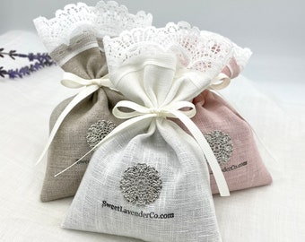 Lavender Sachet Handcrafted  Pouch Gift for everyone Birthday Gift Set of 3