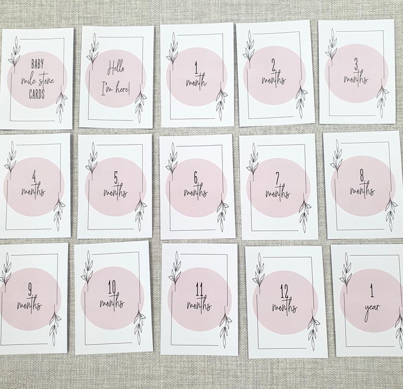 New Mum Spa Gift Box: Pink Pamper Hamper, Baby Milestone Cards image 17