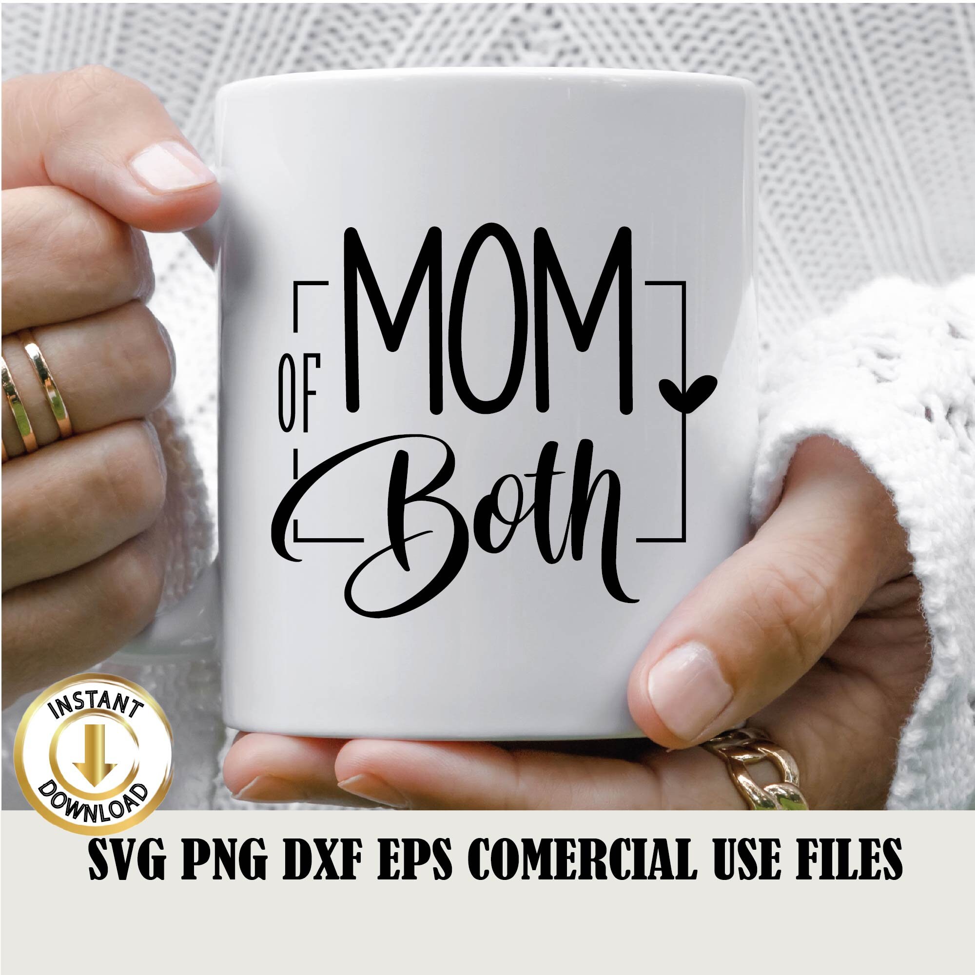 Mom of Both SVG PNG PDF Mom Svg Both Mama Svg Mommy Svg - Etsy