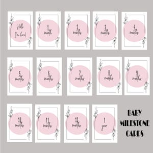 New Mum Spa Gift Box: Pink Pamper Hamper, Baby Milestone Cards image 19