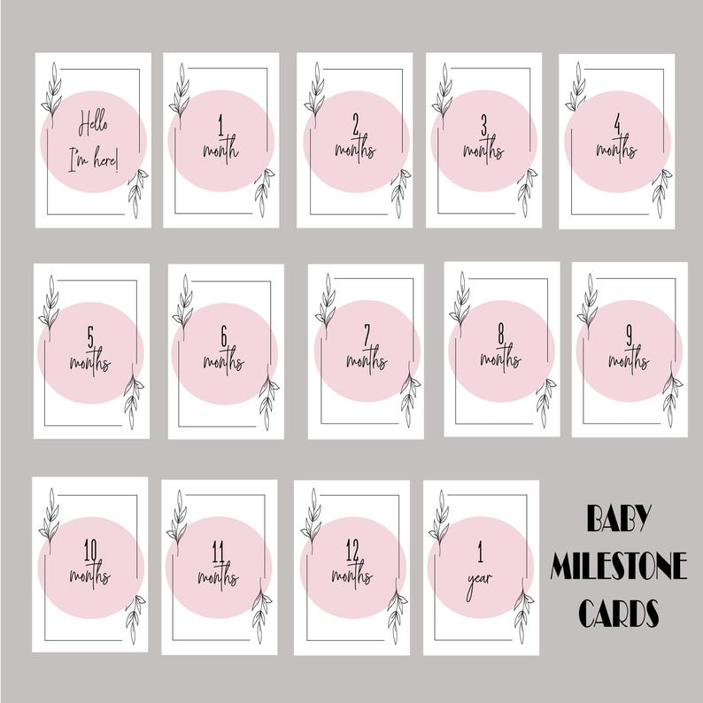 New Mum Spa Gift Box: Pink Pamper Hamper, Baby Milestone Cards image 19