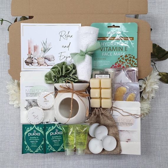 Pamper Hamper Box Gift Set with Wax Melt and Oil Burner