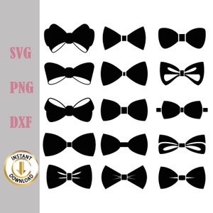 Bow Tie SVG Bundle Ribbon Bow Svg Bow Tie Png Bow Files for - Etsy