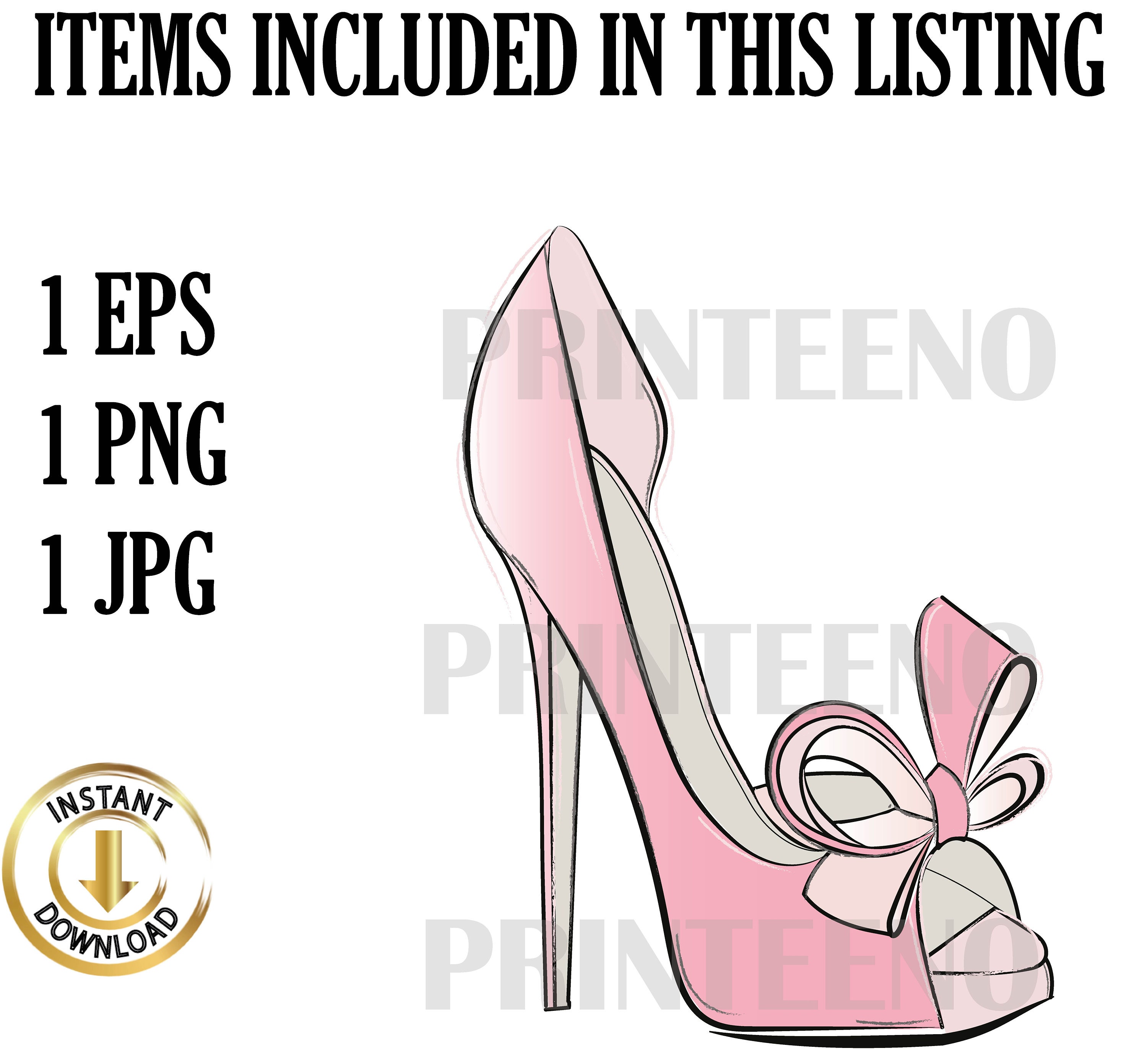 High-heeled Footwear Drawing Shoe Stiletto Heel PNG, Clipart