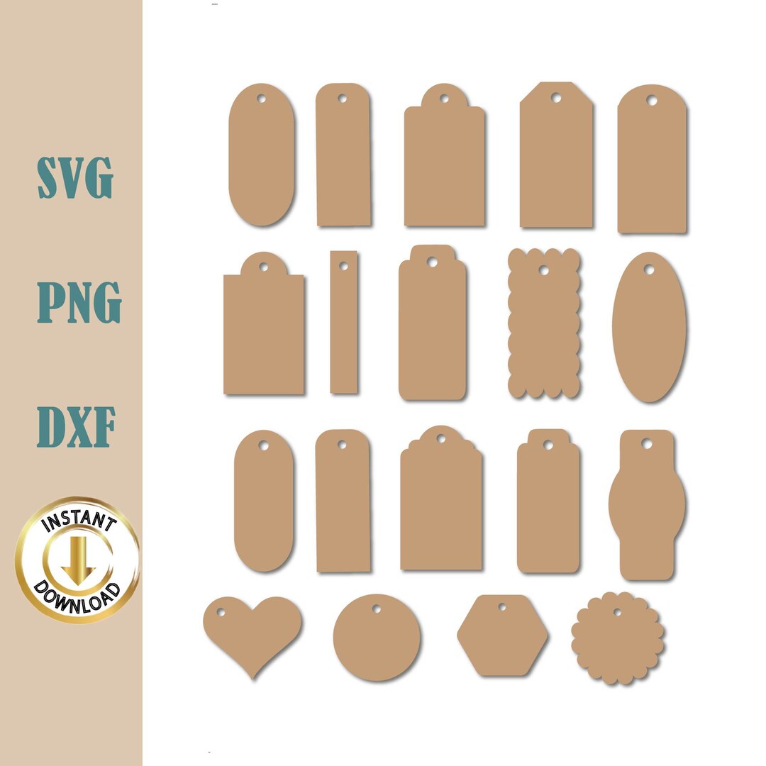 Gift Tag Svg Bundle, Tags Svg, Label Svg, Gift Tag Template, Tags