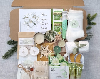Christmas Pamper hamper spa set self care gift box with snowflake ornament