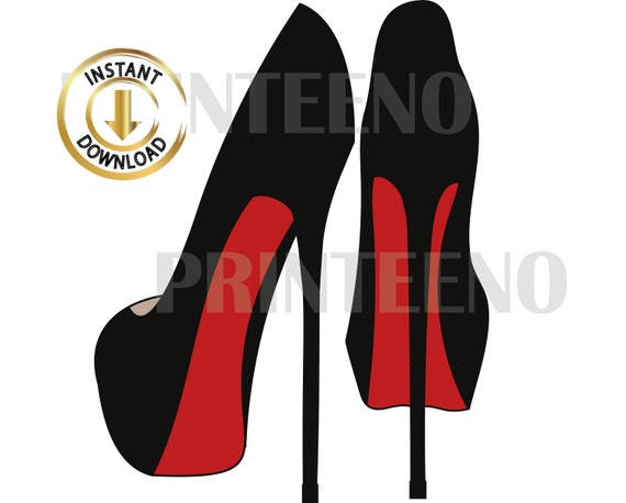 High Heels Stiletto Shoes Vector Image EPS PNG JPEG Greeting - Etsy