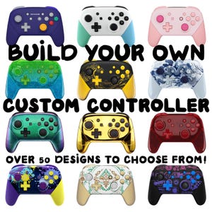 Custom Nintendo Switch Pro Controller Color Shell Octagonal LED Buttons Gamer Cool Gift Animal Crossing Chrome Clear Glitter Splatoon Zelda