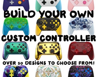 Custom Nintendo Switch Pro Controller Color Shell Octagonal LED Buttons Gamer Cool Gift Animal Crossing Chrome Clear Glitter Splatoon Zelda