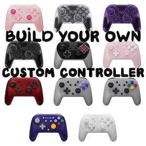 Custom Switch 2 Pro Controller Color Shell Buttons Gamer Cool Gift Clear GameCube NES Multi-Color SNES Pink Purple Red White