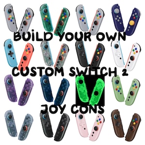 Custom Nintendo Switch 2 Joy Cons Color Design Shell D-Pad Buttons Joysticks Side Strip Gamer Cool Gift Clear GameCube Glow in the Dark SNES