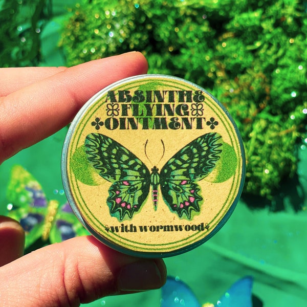 Absinthe Flying Ointment Salve, CREATIVITY, green fairy, wormwood, lucid dream salve, Witchs Flying Ointment, lucid dream herbs, dream salve