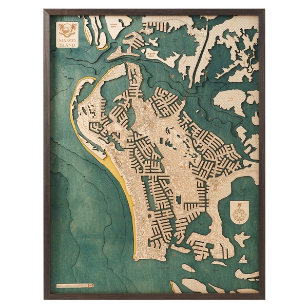 3 D Map of Marco Island Etsy