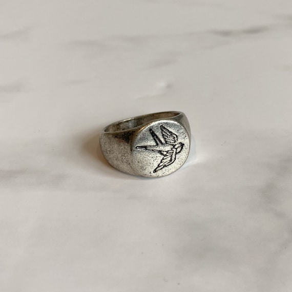 SWALLOW TATTOO RING Fashion Ring Mens Harry Styles | Etsy