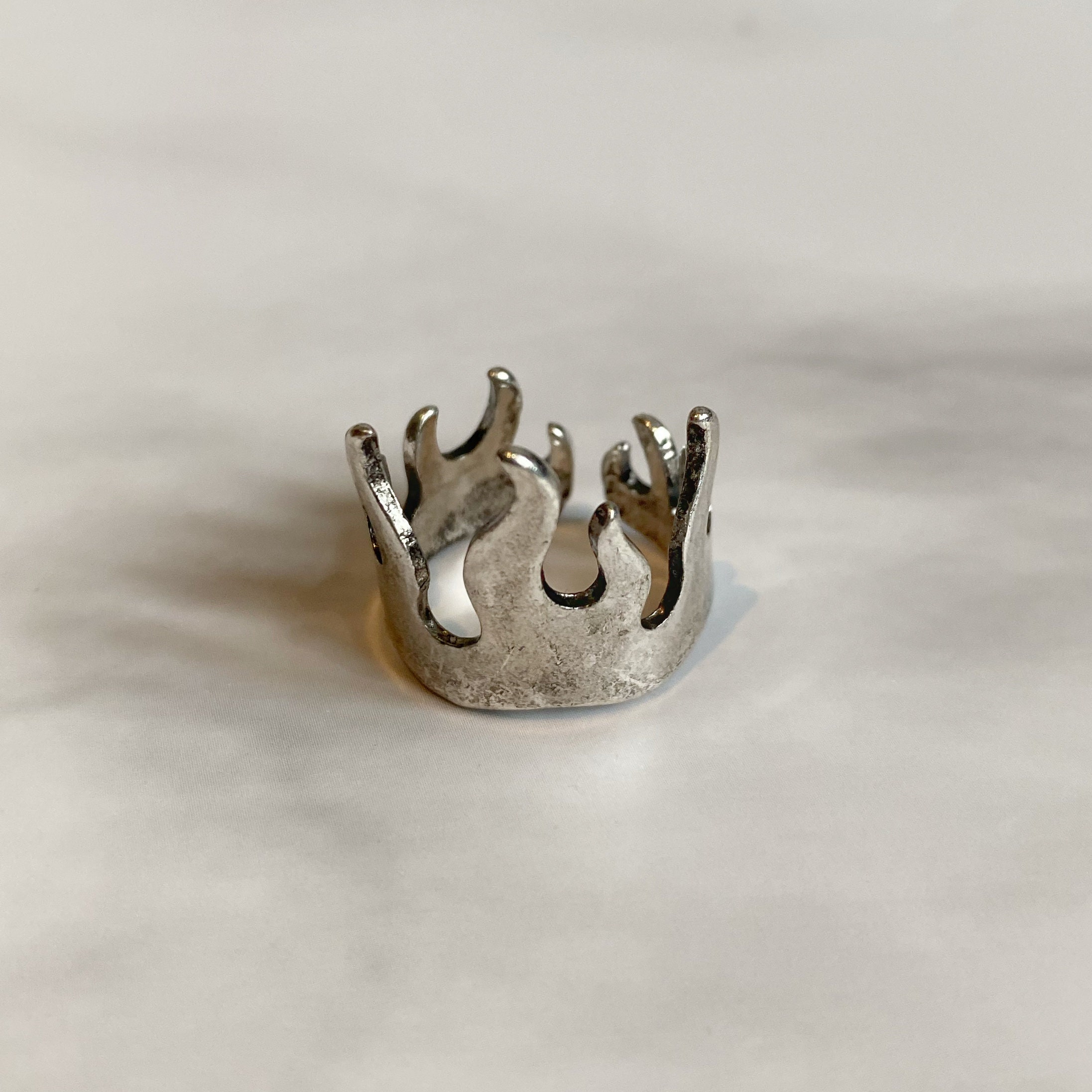 FLAMES RING - Tattoos Ring - Punk Ring - Biker Ring - Men Ring - Unis…