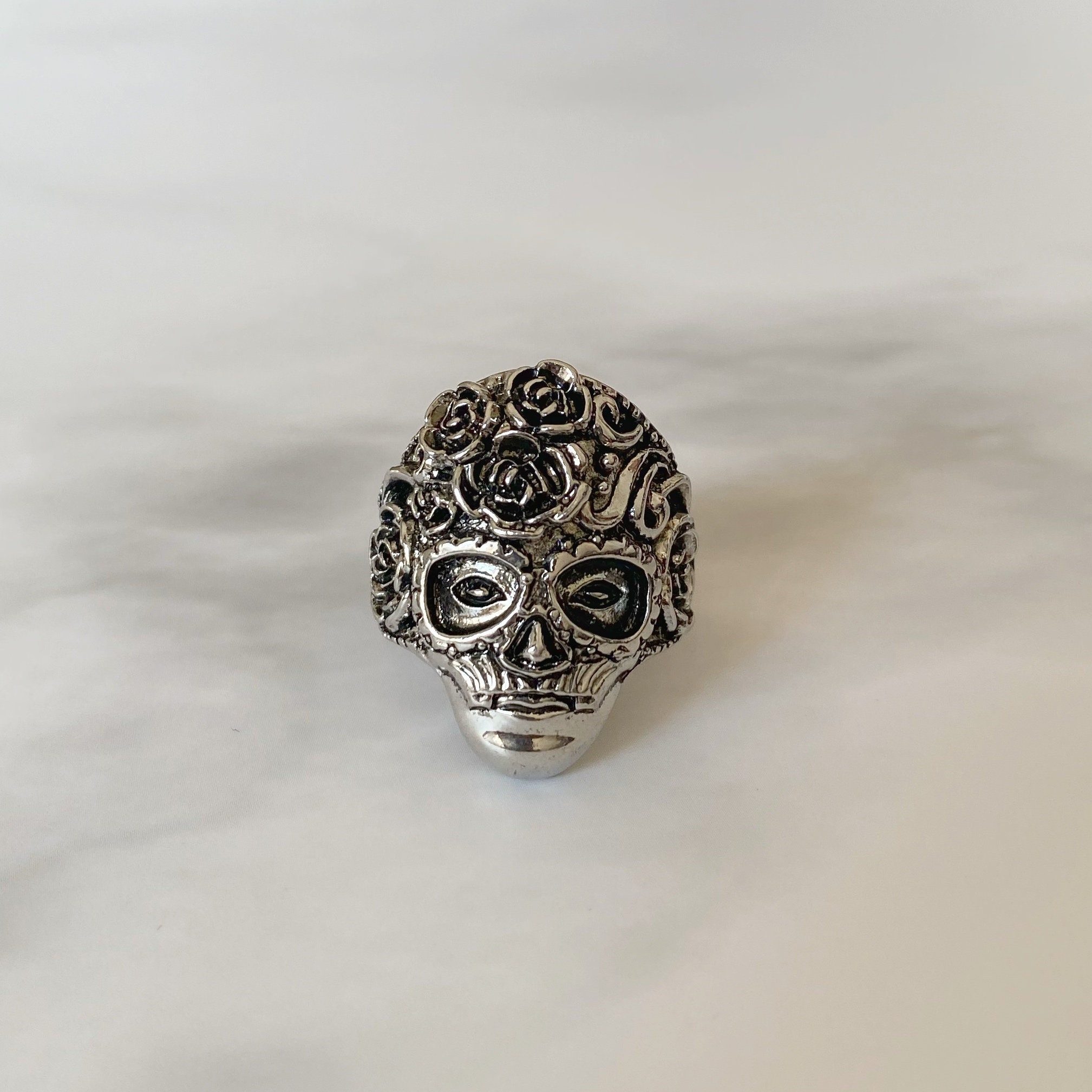 SANTA MUERTE RING Tattoos Ring Punk Ring Biker Ring - Etsy