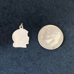 Sterling Silver Girl Charm Silhouette