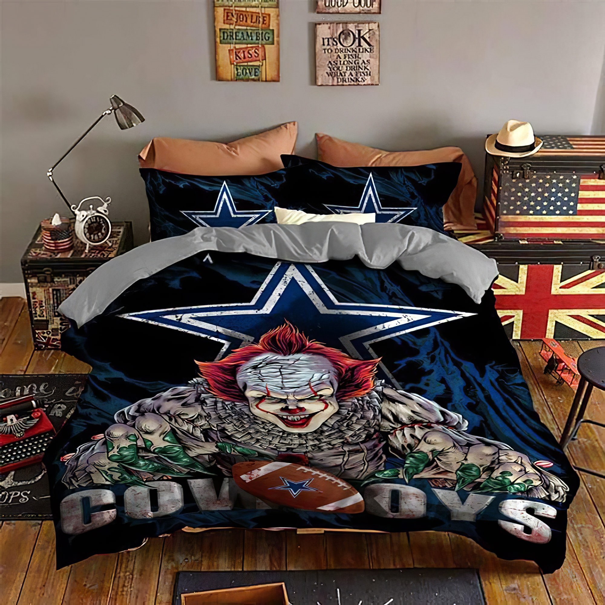 NFL Dallas Cowboys Bedding Set Rugby team Duvet Cover Bed Etsy