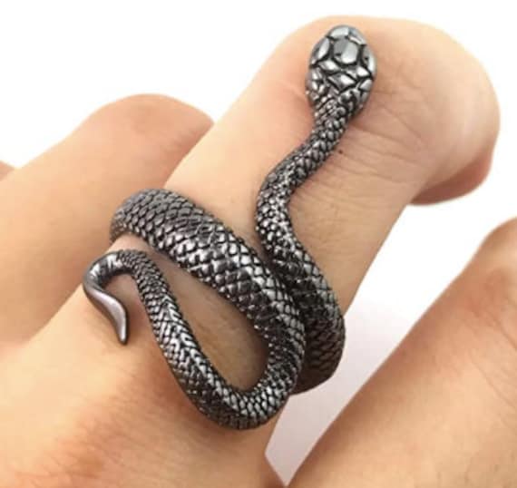 Set of 2 Snake Ring for Women Reptile Serpent Ring Gift for Snake Lover Reptile Lover Gifts