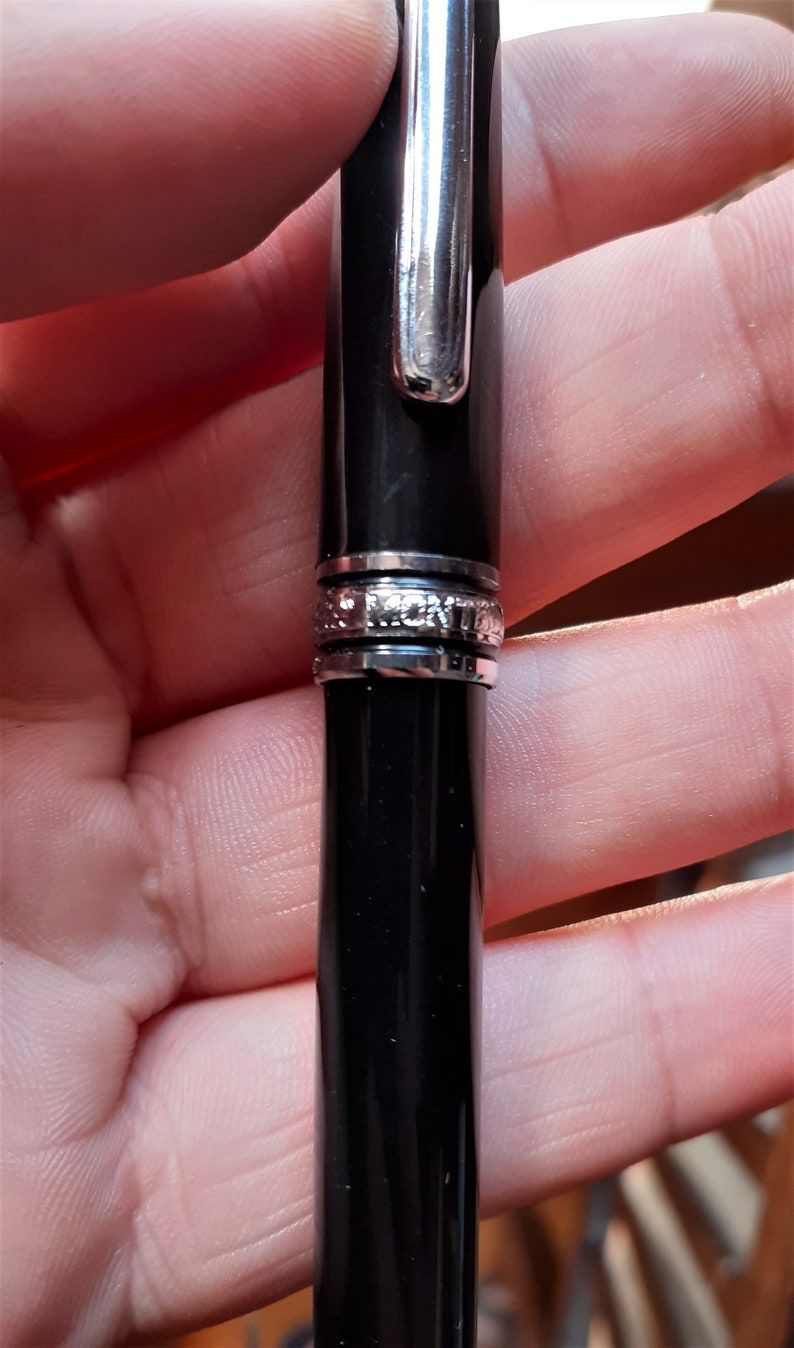 Black & Silver Rollerball Pen as Mont Blanc Meisterstuck Etsy