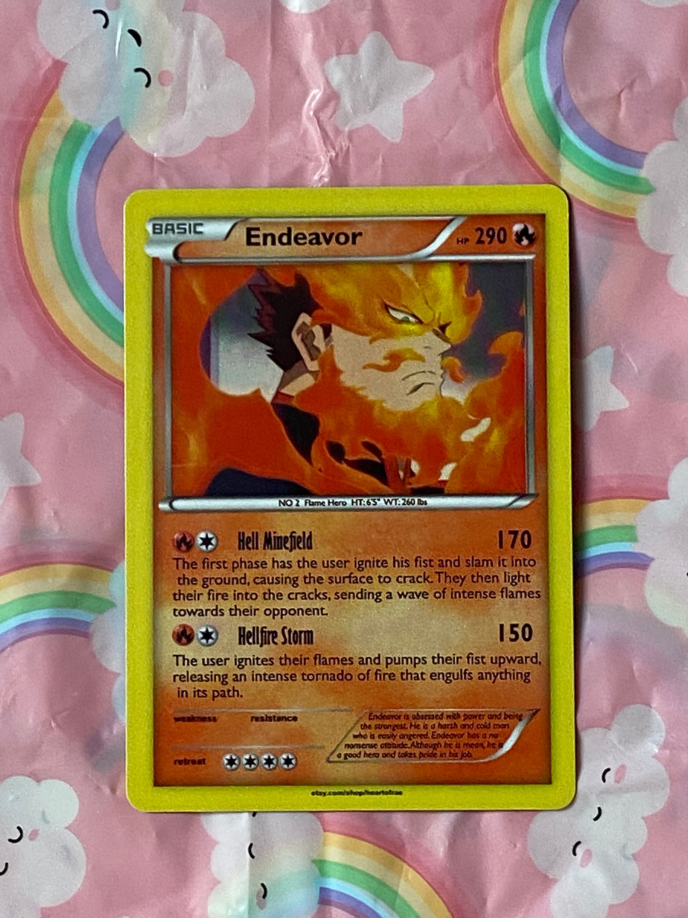 Endeavor Enji Todoroki Pokemon Style Boku No Hero Academia Etsy