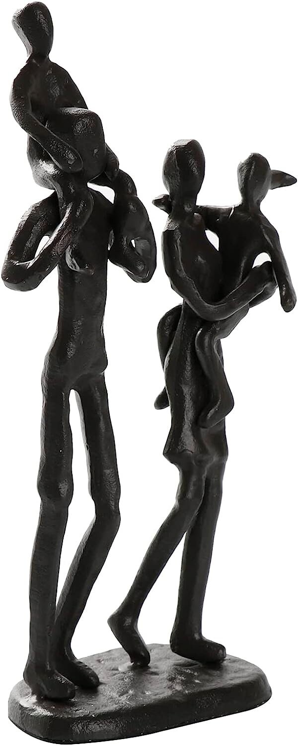 Pristine Cast Iron Family of 4 Sculpture Gifts for Family of Etsy UK