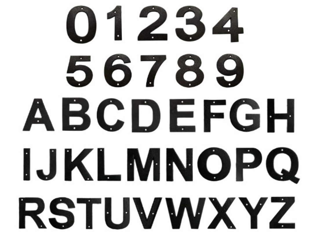 Black Cast Iron House Numbers House Letters 5 Inch House Number 0 9 Black Cast Iron House Numbers House Letters 5 Inch House Number 0 9
