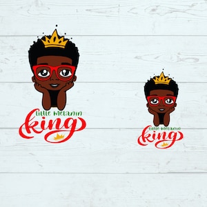 Cute African Prince! Iron On Patch Heat Transfer Vinyl Sticker For Children. Cold Peel