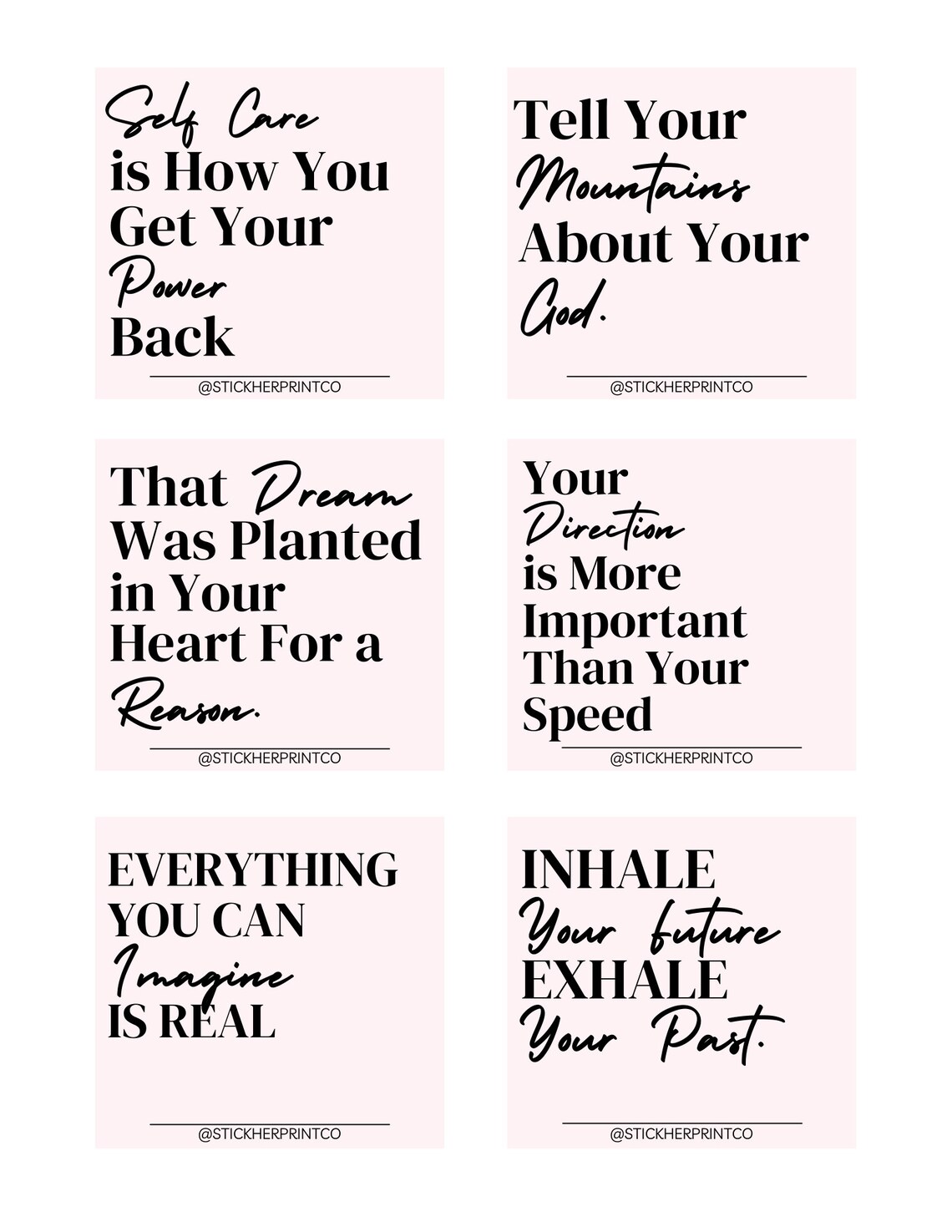 Printable Planner Cards 12 Motivational Quotes Planner Etsy