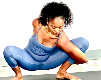 DRIP'T STUDIO Long and Flared Onesie | Performance Fitness Bodysuit | Yoga & Studio Activewear