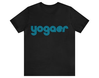 Blauwgroen YOGAER Unisex Jersey T-shirt met korte mouwen