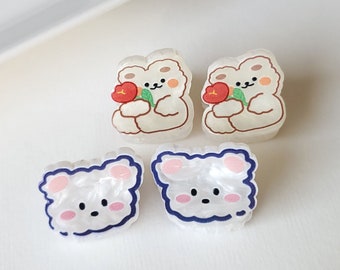 1 Pair (2pcs) Cute Hair Claw Clip, Bear hair clip, hair accessories, Bear claw clips, Bear Clip, Dog Clip, gifts for girl