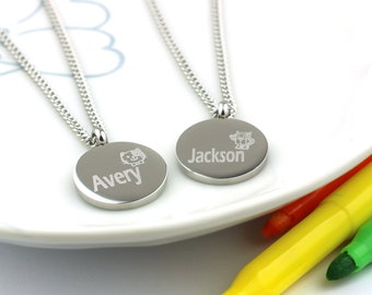 Little Girls Necklace, Kids Necklace, Baby Personalized Necklace, Children Jewelry, Personalized Name Necklace for kids, personalized gift