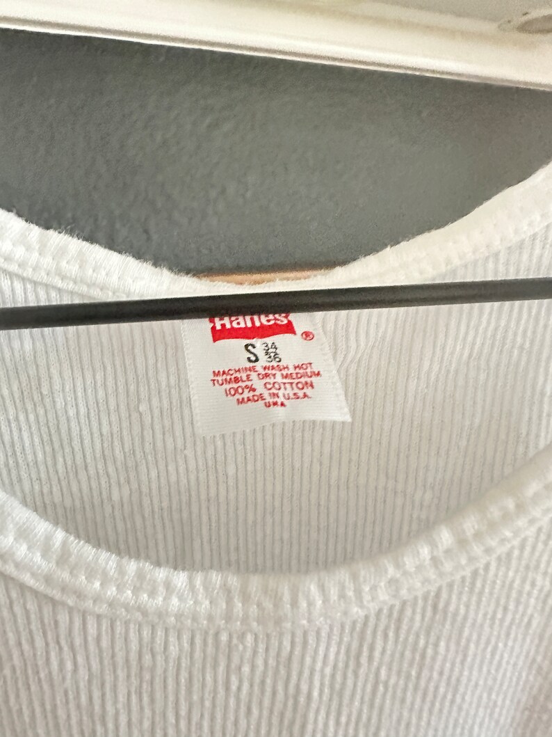 Vintage 80s Wife Beater Tank Top and Vneck Hanes Undershirts Bulk