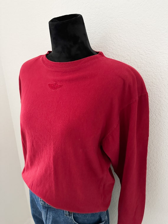 90s Dockers Womens Long Sleeve Maroon Shirt with S