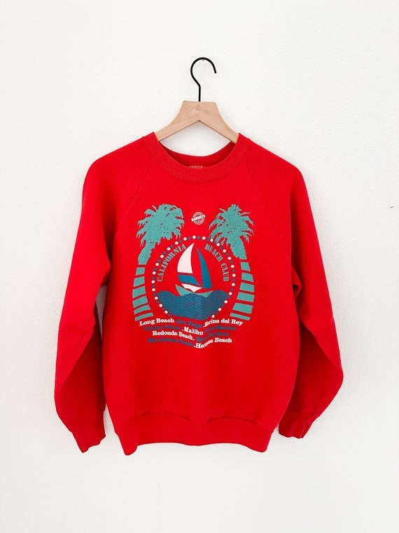 90s California Beaches Sweatshirt, Graphic Sweatsh